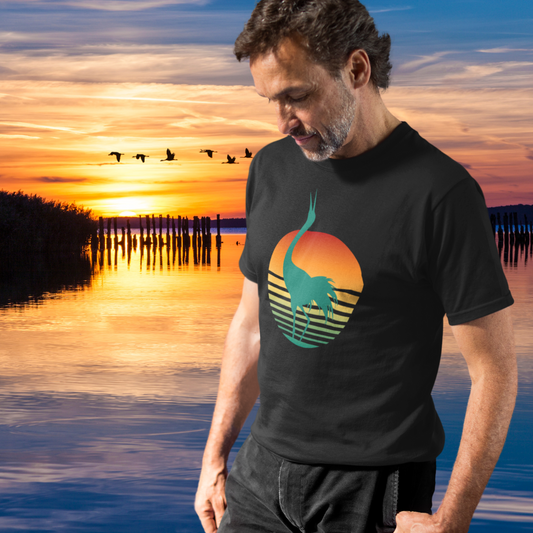 Crane Over Moon T-Shirt