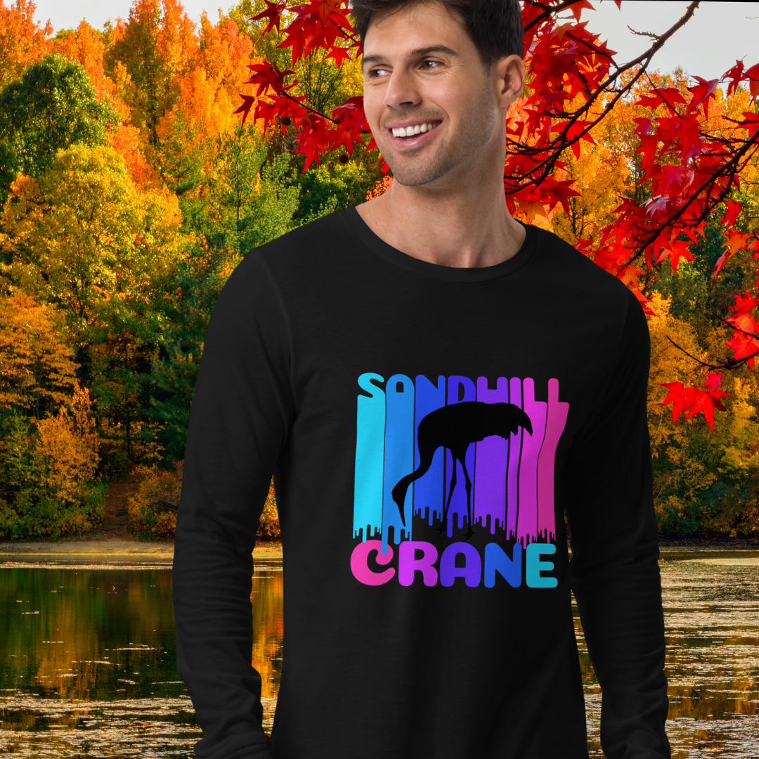 Crane Team Sandhill Crane - Long Sleeve Tee