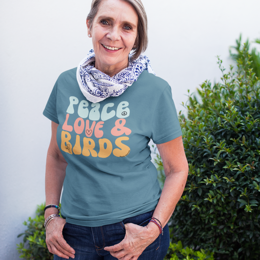 Peace, Love and Birds T-Shirt