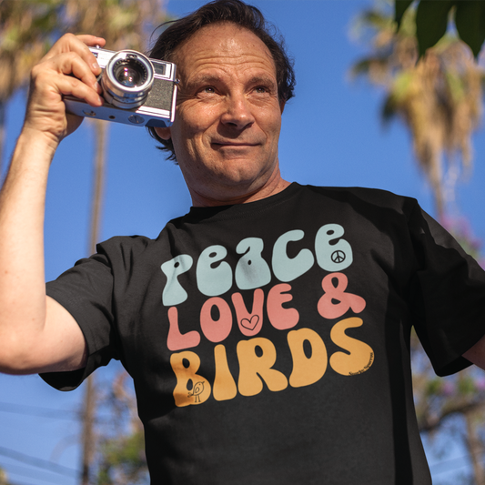 Peace, Love and Birds T-Shirt