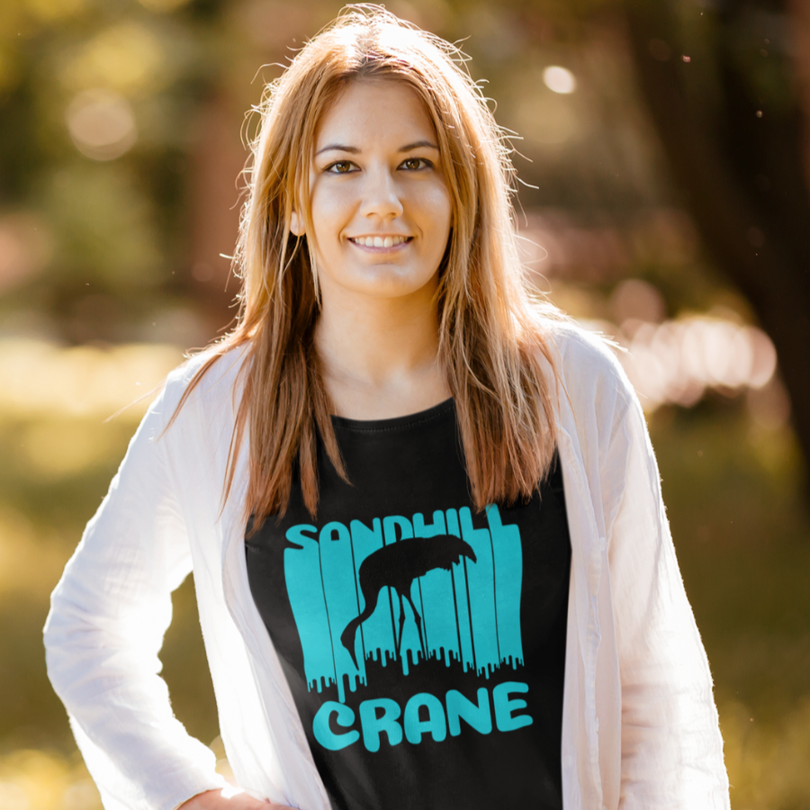 Sandhill Crane - Retro Inspired Wildlife T-Shirt
